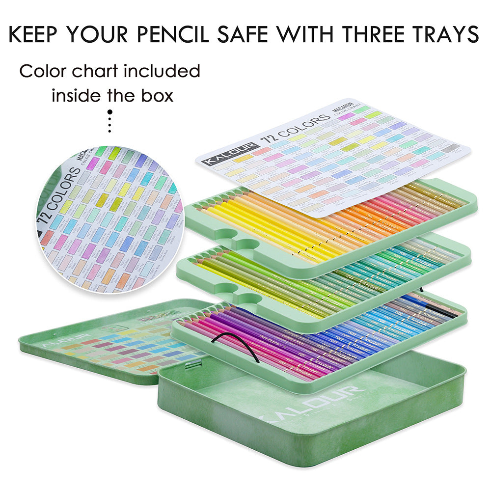 Macaron Colored Pencil Iron Boxes