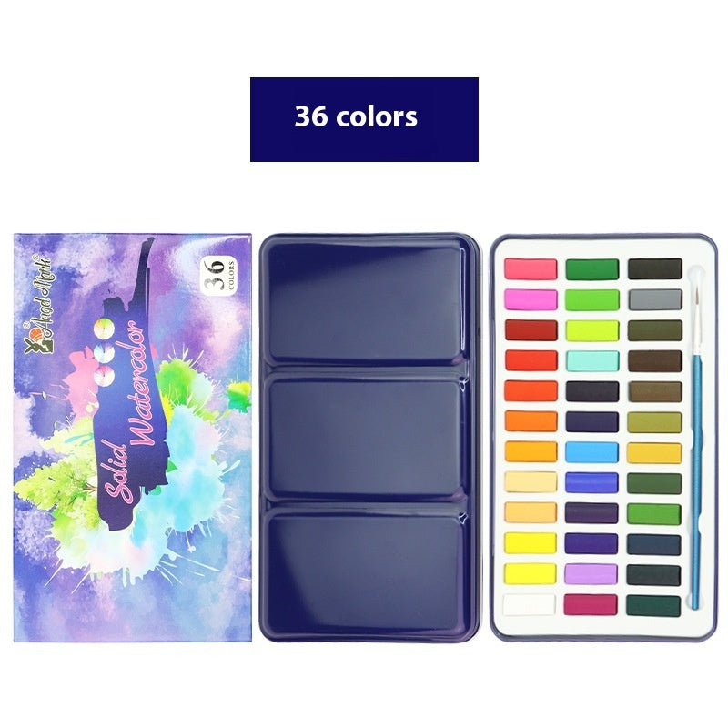 Solid Watercolor Paint Set for Students