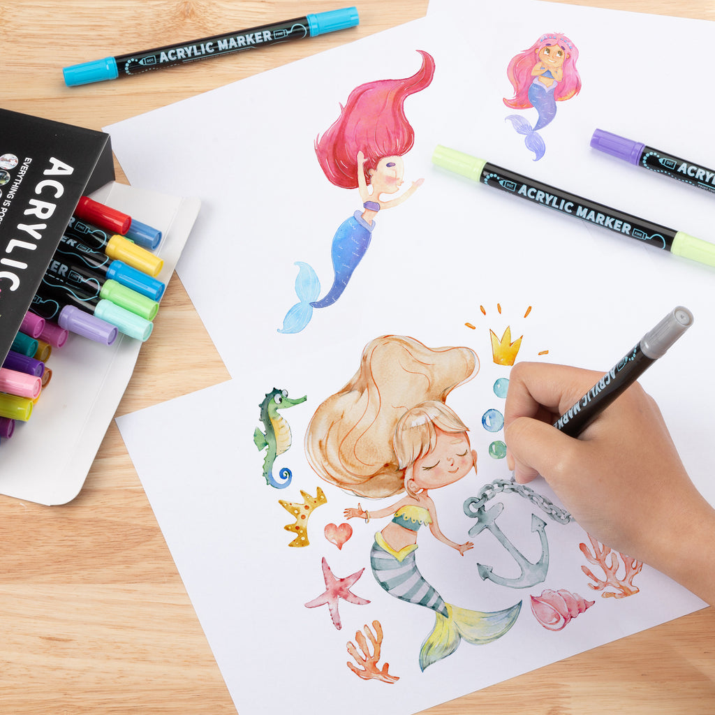 Dual-Tip Acrylic Markers --