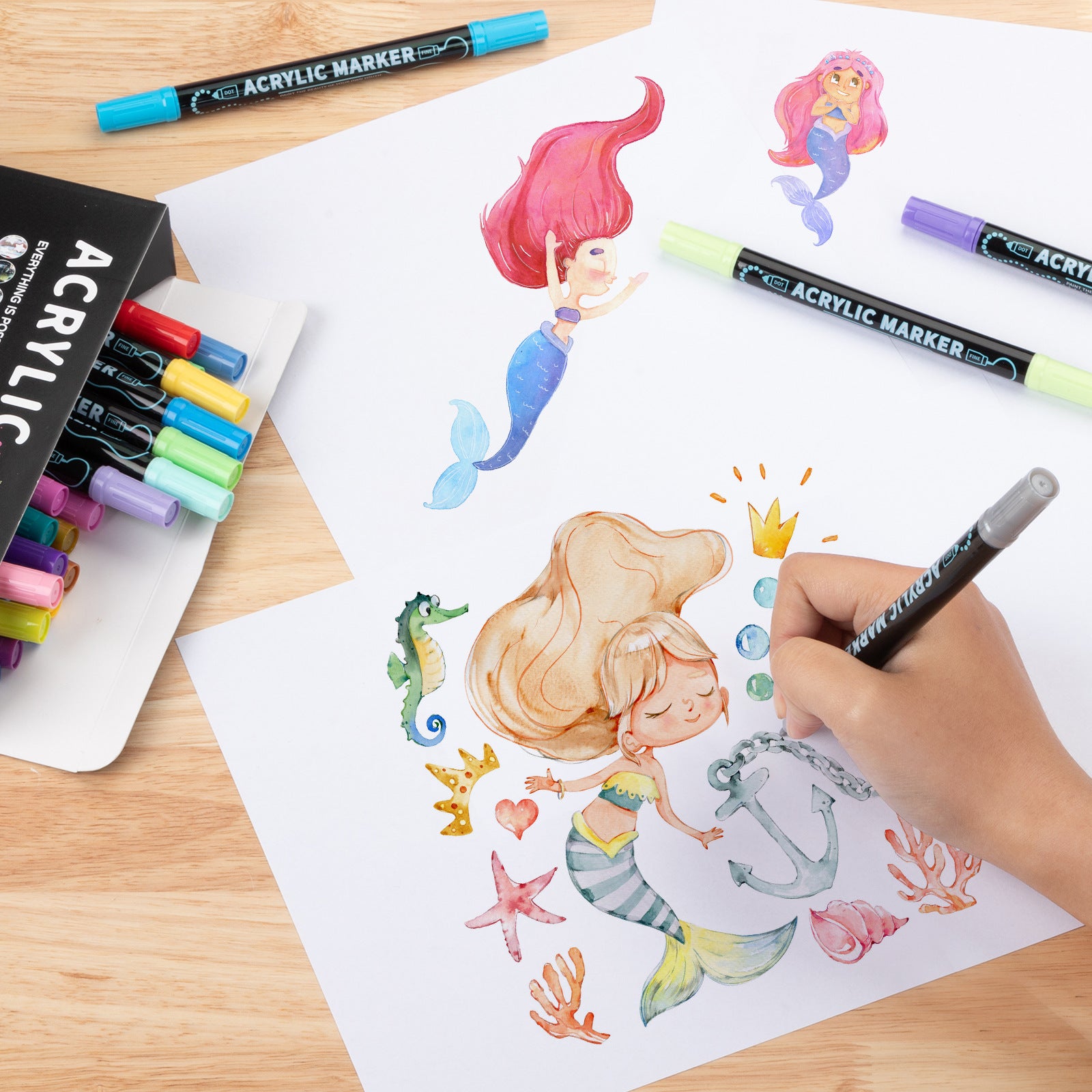 Dual-Tip Acrylic Markers --