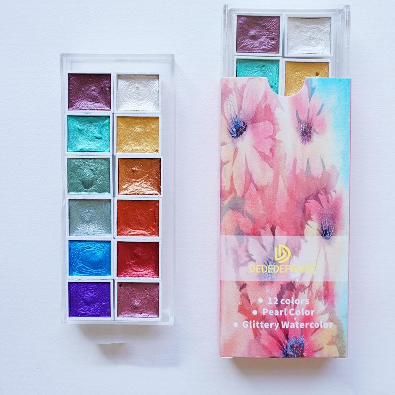 Pearlescent Watercolor Paint Set