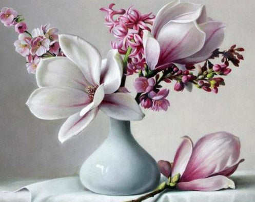 Painting by numbers-Magnolia Flower