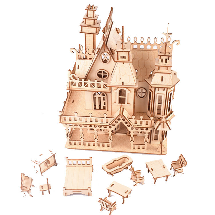 3D Wooden Doll House Puzzle