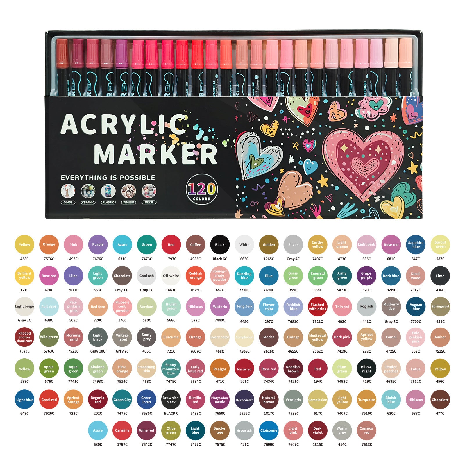 Dual-Tip Acrylic Markers --