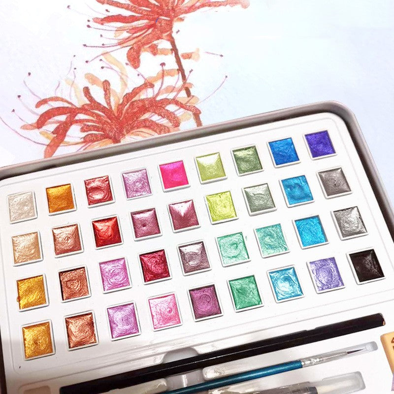 Pearlescent Watercolor Paint Set