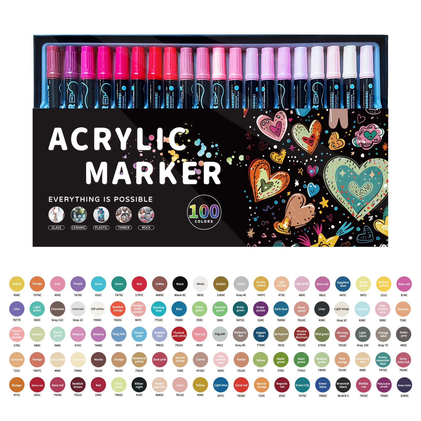 Dual-Tip Acrylic Markers --