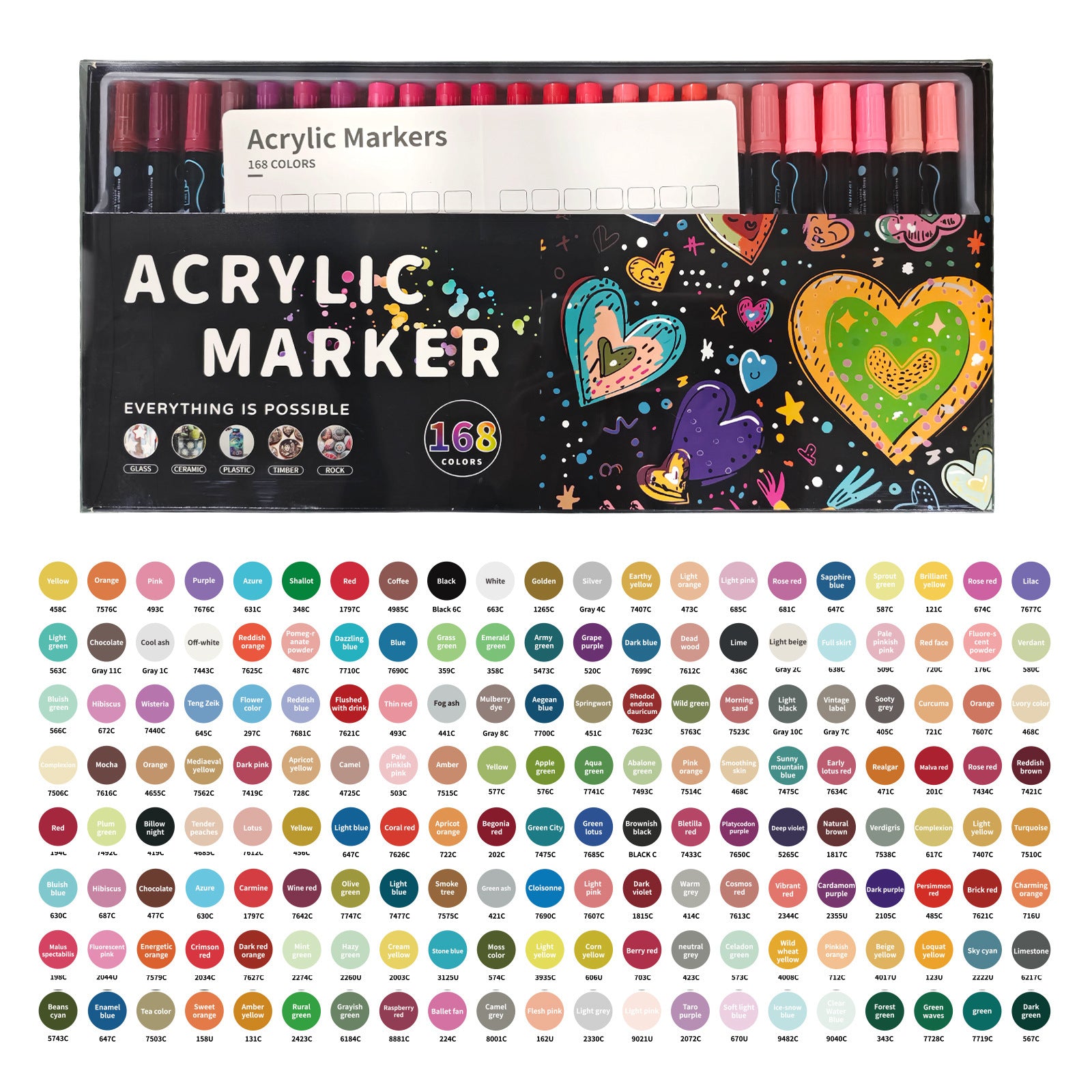 Dual-Tip Acrylic Markers --