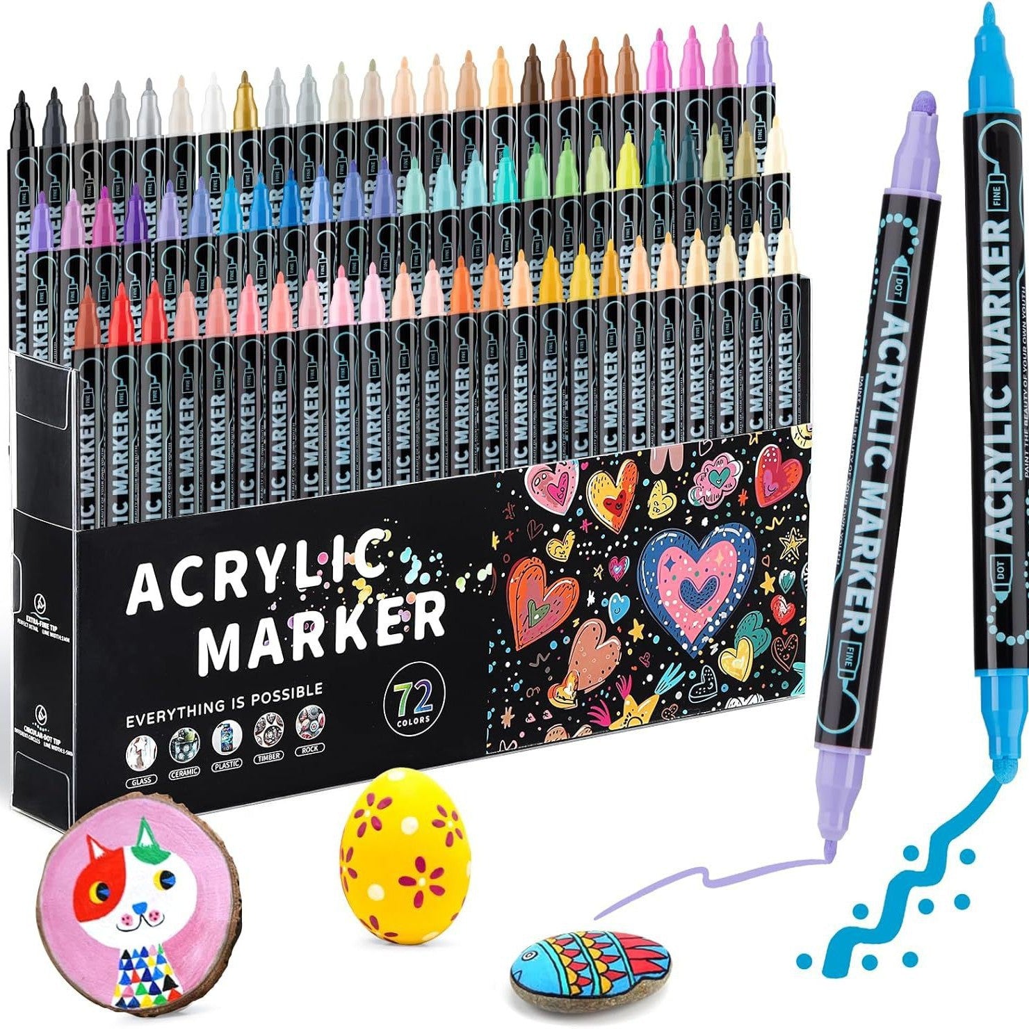 Dual-Tip Acrylic Markers --